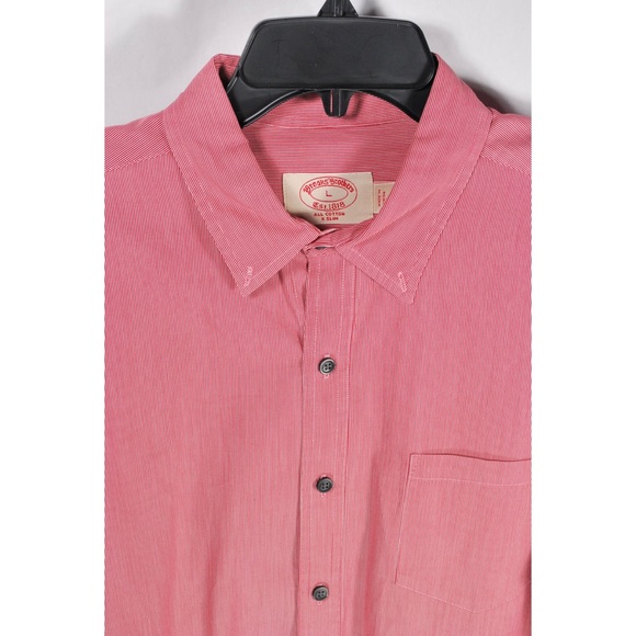 Brooks Brothers 1818 Men’s L Extra Slim Shirt Red - Picture 3 of 7